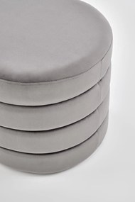 Ławka, pufa podwójna z funkcją pojemnika welur popiel CALPI 110/46/42 cm