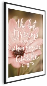 Plakat Best dreams 29,7x42 cm z ramą czarną z marginesem ARTGEIST B
