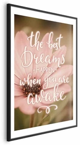 Plakat Best dreams 60x90 cm z ramą czarną z marginesem ARTGEIST B