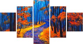 Obraz jesiennego lasu (125x70 cm)