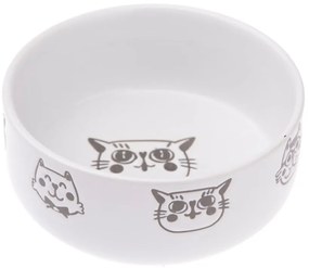 Biała miska ceramiczna dla kota Dakls, 300 ml