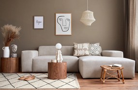 Dywan shaggy Blake romby kremowo-szary 80 cm x 200 cm