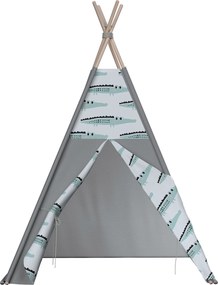 Tipi kolor zielony tkanina wzorzysta