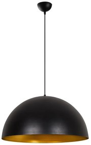 Czarna lampa wisząca z metalowym kloszem ø 60 cm Sivano – Opviq lights