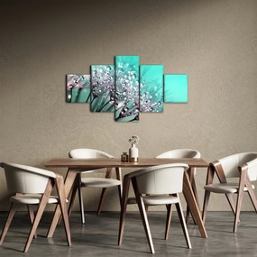 Obraz - zroszona roślina (125x70 cm)