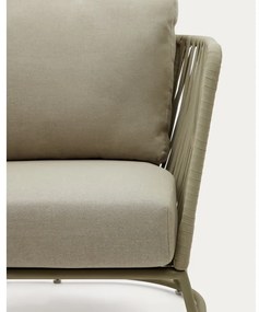 Zielony metalowy fotel ogrodowy Saconca – Kave Home