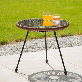 Stolik żyłkowy Arthur 48 cm brązowy PATIO
