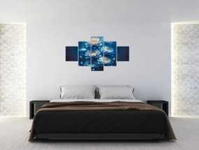 Obraz - Lilie wodne pod powierzchnią (125x70 cm)