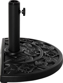 Outsunny stojak na parasol półokrągły 9kg wzór kwiatowy HDPE cement stabilny i dekoracyjny | Aosom PL