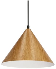 Brązowa lampa wisząca ze szklanym kloszem ø 25 cm Dunca – Candellux Lighting
