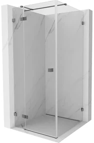 Mexen Lunar T kabina prysznicowa uchylna lewa 110 x 110 cm, transparent, gun metal - 834T-110-110-95-00-L