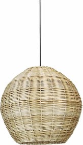 Lampa sufitowa NATURAL w nowoczesnym stylu - wys. 130 cm x ø50 cm - E27 15W - stal i jasna wiklina - IP20