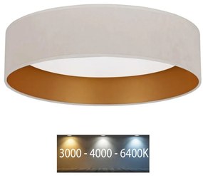 Brilagi - LED sufitowe VELVET LED/24W/230V 3000/4000/6400K krem/złoto