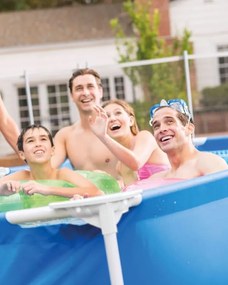 Duży basen stelażowy ogrodowy 450x220 cm Intex 273 prostokątny