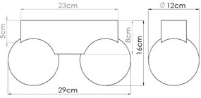 Plafon BULBO 2 naturalne drewno SOLLUX  LIGHTING