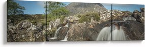Obraz wodospadów i gór (170x50 cm)