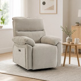 HOMCOM Elektryczny fotel z funkcją wstawania z masażem i ogrzewaniem, fotel relaksacyjny z chenille i wysoko-gęstą pianką oraz grubym oparciem, Kremowo-biały | Aosom PL