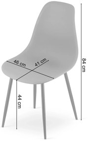 Okrągły nowoczesny stół z 4 czarnymi krzesłami  R8-N21