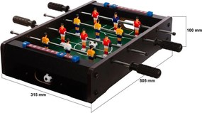 Mini piłkarzyki 51x31x8 cm, czarne