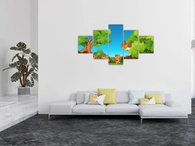Obraz - Wesołe sówki (125x70 cm)