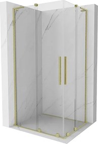 Mexen Velar L Duo kabina prysznicowa rozsuwana 100 x 90 cm, transparent, złota szczotkowana - 871-100-090-02-03-55
