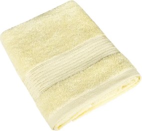 Bellatex Ręcznik Kamilka Pasek jasnożółty, 50 x 100 cm