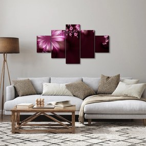 Obraz abstrakcji - kwiaty (125x70 cm)