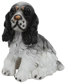 Figurka ogrodowa pies spaniel, wys. 27 cm, ze sztucznego kamienia