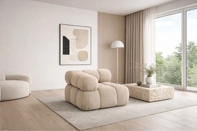 Moduł narożny, róg, do systemu modułowego, tkanina welur Salvador, Beżowy, Selia