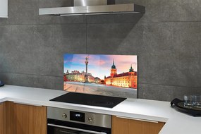 Panel Szklany Świt nad Warszawskim Starym Miastem