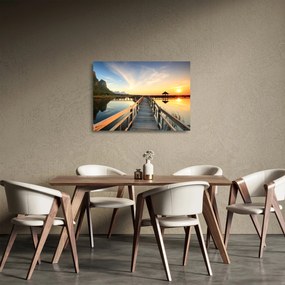 Obraz na szkle - drewniane molo (70x50 cm)