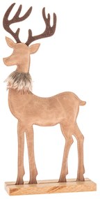 Ozdoba świąteczna Jeleń ze sztucznej skóry 31 cm,wersja I