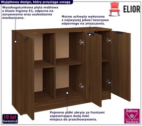 Nowoczesna komoda z półkami w kolorze brązowy dąb N3-F04