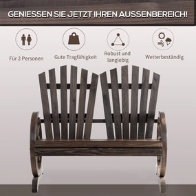 Outsunny Sło Ogrodowe Drewniane Małe Krzesło Ogrodowe Duże Krzesło Ogrodowe Krzesło Ogrodowe Drewniane | Aosom PL