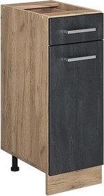 Szafka dolna do kuchni czarny beton 30x46x81.6 r-line