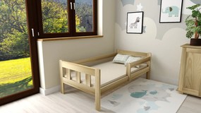 Łóżko dziecięce NESTY 90 x 200 cm, sosna Stelaż: Ze stelażem listwowym elastycznym, Materac: Materac Somnia 18 cm