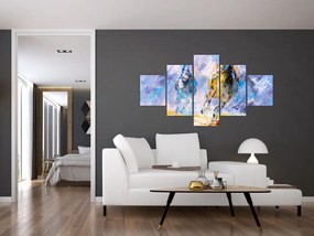 Obraz biegnących koni, obraz olejny (125x70 cm)