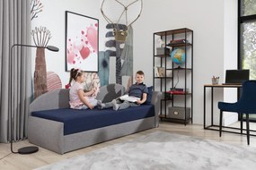 Sofa rozkładana z funkcją spania AGA szara/czarna prawa ELTAP