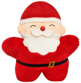 Aksamitna poduszka dekoracyjna SANTA CLAUS, czerwona
