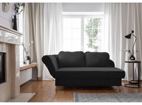Antracytowy sztruksowy szezlong (lewostronny) Chic Charlotte – Miuform