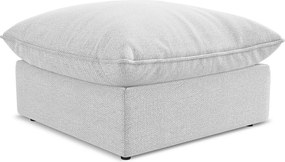 Pufa - z tkaniny bouclé - srebrny - MANAO