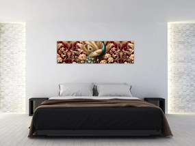 Obraz – Elegancki paw (170x50 cm)