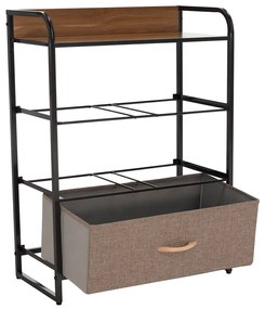 Komoda z szufladami z tkaniny HAZEL TYP 2, brązowy, M