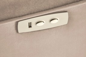 Fotel wypoczynkowy elektryczny pionizacja masaż rozkładany beżowy SEMIR 2