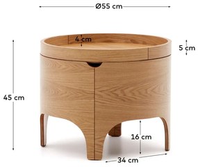 Szafka nocna w dekorze jesionu Octavia – Kave Home