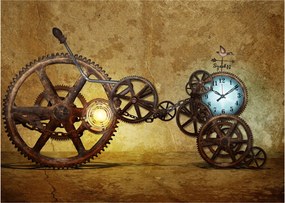 Obraz starych mechanizmów zegarowych (70x50 cm)