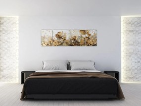 Obraz - Abstrakcyjny kwiatowy obraz (170x50 cm)