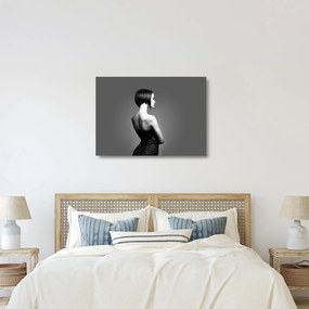 Obraz na szkle eleganckiej kobiety (70x50 cm)