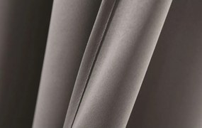 Zasłona OXFORD 140x270 cm, szarobrązowa Zawieszanie: Taśma z wiązaniami