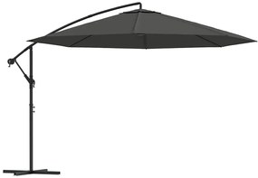 Okrągły parasol do ogrodu na wysięgniku antracyt - Westi